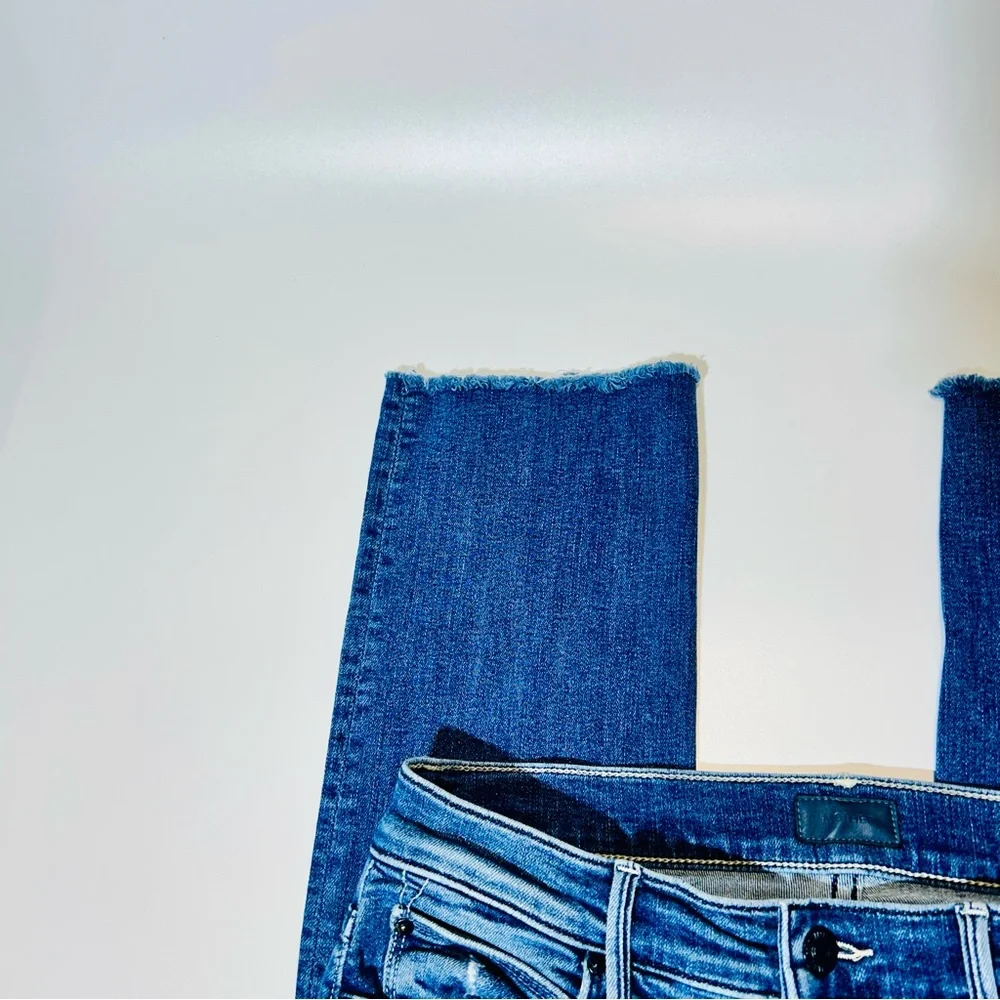 MOTHER jeans The Mid Rise Dazzler Ankle Fray jeans distressed women size 27 - Picture 6 of 11